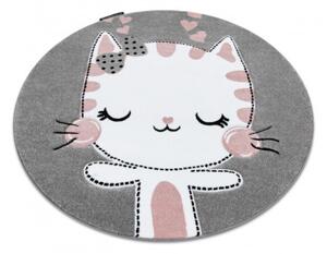 Koberec KRUH PETIT KITTY KOČKA šedý