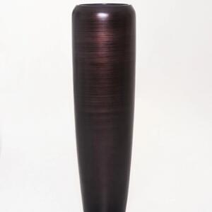 Vivanno luxusní květináč CAVITA, sklolaminát, výška 97 cm, černo-hnědý hedvábný mat