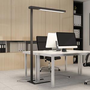 Arcchio LED kancelářská stojací lampa Susi, černá, senzor, dotykový stmívač, stmívatelný, Černá, Pracovna / kancelář, Hliník, Moderní