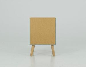 Zelený noční stolek s nohami z dubového dřeva Tenzo Dot