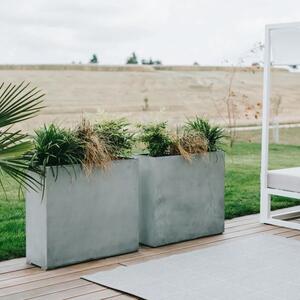 Vivanno květináč ELEMENTO, sklolaminát, šířka 88 cm, beton design