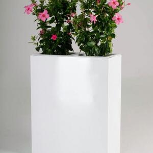 Vivanno květináč ELEMENTO, sklolaminát, šířka 59 cm, bílý lesk