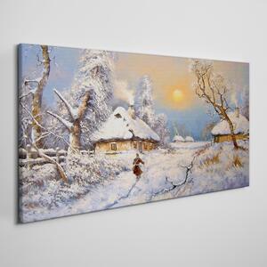 Obraz na plátně Obraz na plátně Venkovský zimní sníh