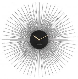 KARLSSON PEONY LARGE nástěnné hodiny černá