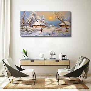 Obraz na plátně Obraz na plátně Venkovský zimní sníh