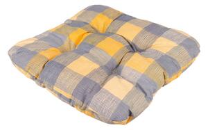 Vesna | Set sedáků 2ks KÁRO šedožlutý 35x35 cm