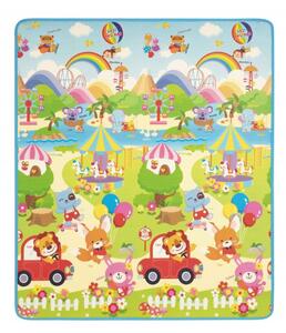 Vopi | Dětská oboustranná pěnová podložka CIRKUS-WAY - 180 x 200 cm