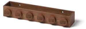 Dětská nástěnná police z tmavě mořeného dubového dřeva LEGO® Wood