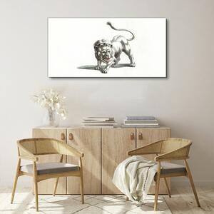 Obraz na plátně Obraz na plátně Kreslení zvířecí kočka lva