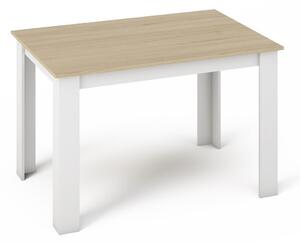 Jídelní stůl 120x80 cm v dekoru dub sonoma v kombinaci s bílou barvou KN360