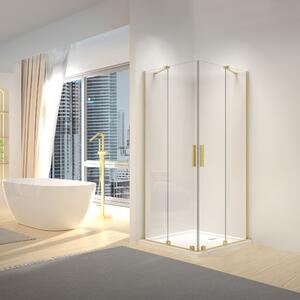 Sprchová kabina REA Montana Double Gold Brush 90x90