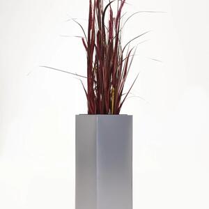 Vivanno květináč BLOCK, pozink, výška 65 cm, stříbrný