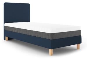 Tmavě modrá jednolůžková postel Mazzini Beds Lotus, 90 x 200 cm