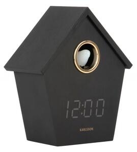 Stolní kukačkový digitální budík 6124BK Karlsson 15cm