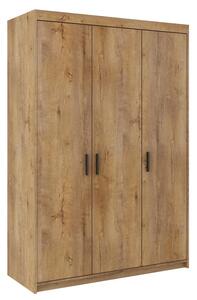 Šatní skříň 133 cm s dveřmi a korpusem v dekoru dub lefkas KN1008