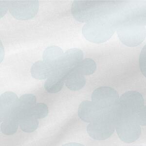 Modro-bílé elastické bavlněné prostěradlo Mr. Fox Little Birds, 60 x 120 cm