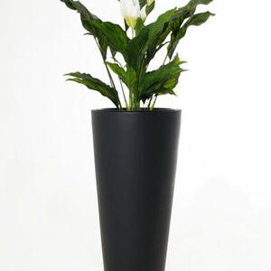 Vivanno květináč RONDO CLASSICO, sklolaminát, výška 80 cm, antracit