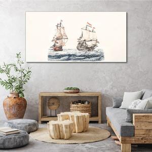 Obraz na plátně Obraz na plátně Mořské vlny lodi