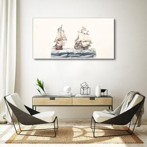 Obraz na plátně Obraz na plátně Mořské vlny lodi