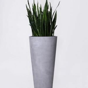 Vivanno květináč RONDO CLASSICO, sklolaminát, výška 80 cm, beton design, šedý