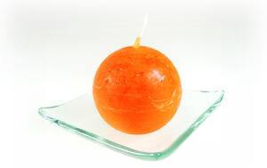 BDK-GLASS Svíčka koule 6cm - oranžová
