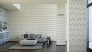 A.S. Création | Vliesová tapeta na zeď Designschungel 36574-3 | 0,53 x 10,05 m | bílá, metalická, růžová