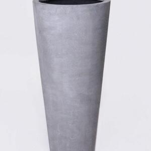 Vivanno květináč RONDO CLASSICO, sklolaminát, výška 100 cm, beton design, šedý