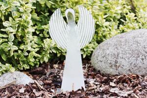 BDK-GLASS Skleněný dekorativní anděl velký bílý