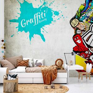 Fototapeta Graffiti krása - barevný mural street artu