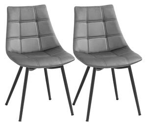 SONGMICS Jídelní židle polstrované set 2 ks šedé