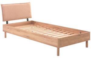 Vipack Dubová postel Forrest 90 x 200 cm s boucle čelem