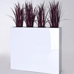 Vivanno set 2 květináčů ELEMENTO 100*117, sklolaminát, šířka 117 cm, bílý lesk