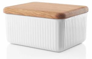 Eva Solo Legio Nova dóza na máslo s dubovým víkem | designová porcelánová máslenka