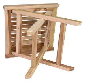 Skládací teakový stolička Divero do koupelny, 45 cm