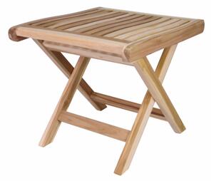 Skládací teakový stolička Divero do koupelny, 45 cm
