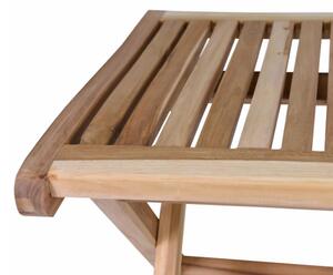 Skládací teakový stolička Divero do koupelny, 45 cm