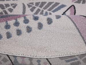 Vopi | Dětský koberec Candy 150 rose - Kulatý 120 cm průměr