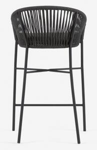 YANET 80 zahradní barová židle černá
