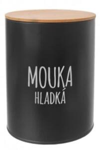 Dóza Mouka hladká BLACK O0164 - dia 13 x 17,5 cm