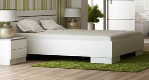 Manželská postel s roštem 160x200 cm v bílé matné barvě KN535