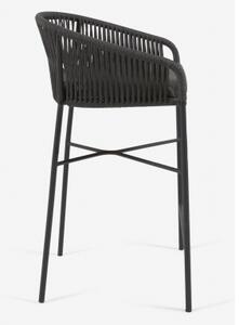 YANET 80 zahradní barová židle černá