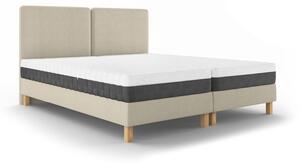 Béžová čalouněná dvoulůžková postel s roštem 160x200 cm Lotus – Mazzini Beds