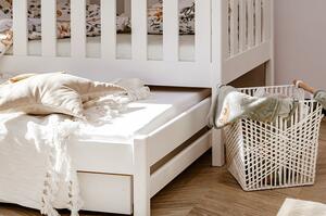 Dětská patrová postel s přistýlkou Emilka 90 x 200 cm - šedá