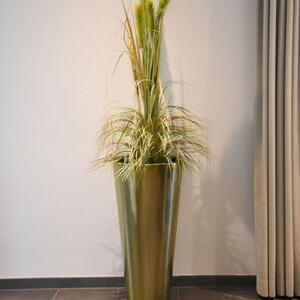 Vivanno luxusní květináč RONDO CLASSICO, sklolaminát, výška 80 cm, zlatá metalíza