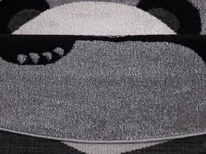 Vopi | Dětský koberec Candy 157 silver - Kulatý 120 cm průměr