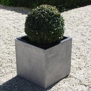 Vivanno samozavlažovací květináč BLOCK, sklolaminát, 40x40x40 cm, beton design