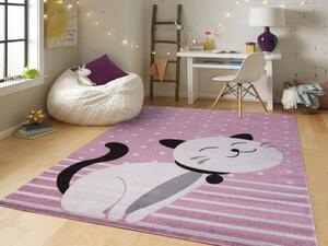Vopi | Dětský koberec Candy 158 pink - Kruh 120 cm průměr