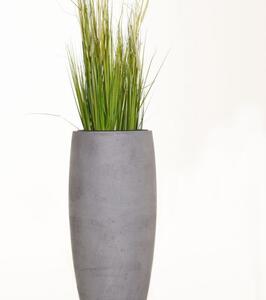 Vivanno květináč OPUS, sklolaminát, výška 80 cm, beton-design šedý