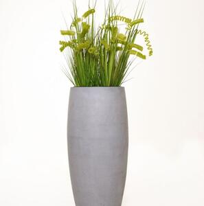 Vivanno vysoký květináč OPUS, sklolaminát, výška 107 cm, beton-design šedý