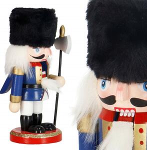 Louskáček - Voják s halapartnou 16cm modrý, vánoční dekorace